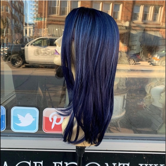Lacefront Royal Dark Blue wig Lacefront wig